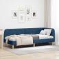 Preview: ARDEBO.de - Eckbettgestell Blau 80 x 200 cm Stoff