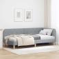 Preview: ARDEBO.de - Eckbettgestell Hellgrau 90 x 190 cm Stoff