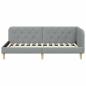 Preview: Eckbettgestell Hellgrau 90 x 190 cm Stoff