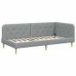 Preview: Eckbettgestell Hellgrau 90 x 200 cm Stoff