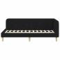 Preview: Eckbettgestell Schwarz 90 x 200 cm Stoff