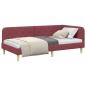 Preview: Eckbettgestell Weinrot 90 x 200 cm Stoff