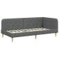 Preview: Eckbettgestell Dunkelgrau 100 x 200 cm Stoff