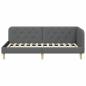 Preview: Eckbettgestell Dunkelgrau 100 x 200 cm Stoff