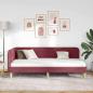Preview: Eckbettgestell Weinrot 100 x 200 cm Stoff