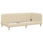Preview: Eckbettgestell Creme 100 x 200 cm Stoff