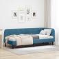 Preview: ARDEBO.de - Eckbettgestell Blau 80 x 200 cm Samt