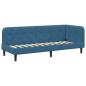 Preview: Eckbettgestell Blau 80 x 200 cm Samt