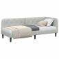 Preview: Eckbettgestell Hellgrau 80 x 200 cm Samt