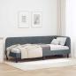 Preview: ARDEBO.de - Eckbettgestell Dunkelgrau 80 x 200 cm Samt
