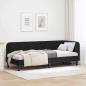 Preview: ARDEBO.de - Eckbettgestell Schwarz 80 x 200 cm Samt