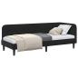 Preview: Eckbettgestell Schwarz 80 x 200 cm Samt