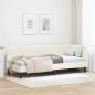 Preview: ARDEBO.de - Eckbettgestell Creme 80 x 200 cm Samt