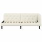 Preview: Eckbettgestell Creme 80 x 200 cm Samt