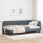 Preview: ARDEBO.de - Eckbettgestell Dunkelgrau 90 x 190 cm Samt