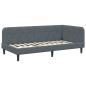 Preview: Eckbettgestell Dunkelgrau 90 x 190 cm Samt