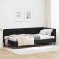 Preview: ARDEBO.de - Eckbettgestell Schwarz 90 x 190 cm Samt