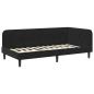 Preview: Eckbettgestell Schwarz 90 x 190 cm Samt
