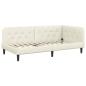 Preview: Eckbettgestell Creme 90 x 190 cm Samt