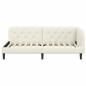 Preview: Eckbettgestell Creme 90 x 200 cm Samt