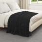 Preview: Wohndecke Schwarz 95 x 220 cm 0,5 kg Fleece