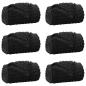 Preview: Wohndecken 6 stk. Schwarz 200 x 150 cm 4.5 kg Fleece