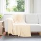 Preview: ARDEBO.de - Überwurfdecke Creme 170 x 130 cm Fleece