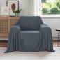 Preview: ARDEBO.de - Wohndecken 6 stk. Dunkelgrau 210 x 140 cm 2.56 kg Fleece