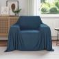 Preview: ARDEBO.de - Wohndecken 6 stk. Marineblau 210 x 140 cm 2.44 kg Fleece