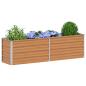 Preview: Hochbeet Hellbraun 160 x 40 x 45 cm Verzinkter Stahl