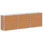 Preview: Hochbeet Hellbraun 240 x 40 x 77 cm Verzinkter Stahl