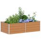 Preview: Hochbeet Hellbraun 160 x 80 x 45 cm Verzinkter Stahl