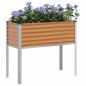 Preview: Gartenblumentopf Hellbraun 100 x 45 x 90 cm Verzinkter Stahl