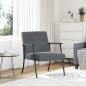 Preview: ARDEBO.de - Sessel Dunkelgrau 59 x 75 x 78 cm Samt