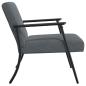 Preview: Sessel Dunkelgrau 59 x 75 x 78 cm Samt