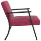 Preview: Sessel Weinrot 59 x 75 x 78 cm Samt