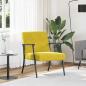 Preview: ARDEBO.de - Sessel Gelb 59 x 75 x 78 cm Samt