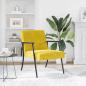 Preview: Sessel Gelb 59 x 75 x 78 cm Samt