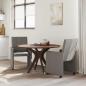 Preview: Esszimmerstühle mit Rollen 2 Stk. Stoff Taupe 58 x 65 x 94 cm