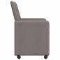 Preview: Esszimmerstühle mit Rollen 2 Stk. Stoff Taupe 58 x 65 x 94 cm