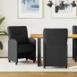 Preview: ARDEBO.de - Esszimmerstühle mit Rollen 2 Stk. Stoff Schwarz 57 x 67 x 95 cm