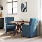 Preview: Esszimmerst?hle mit Rollen 2 stk. Samt Blau 58 x 67 x 97 cm