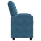 Preview: Esszimmerst?hle mit Rollen 2 stk. Samt Blau 58 x 67 x 97 cm
