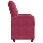 Preview: Esszimmerstühle mit Rollen 2 Stk. Samt Weinrot 58 x 67 x 97 cm