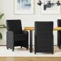 Preview: ARDEBO.de - Esszimmerstühle mit Rollen 2 Stk. Samt Schwarz 58 x 67 x 97 cm