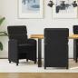 Preview: ARDEBO.de - Esszimmerstühle mit Rollen 2 Stk. Samt Schwarz 58 x 65 x 98 cm