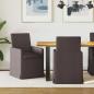 Preview: ARDEBO.de - Esszimmerstühle 2 Stk. Stoff Dunkelbraun 57 x 67 x 95 cm