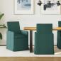 Preview: ARDEBO.de - Esszimmerstühle 2 Stk. Stoff Dunkelgrün 57 x 67 x 95 cm