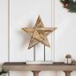 Preview: ARDEBO.de - Weihnachtsstern Braun 43,5 x 13,5 x 59 cm Massivholz Teak