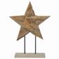 Preview: Weihnachtsstern Braun 43,5 x 13,5 x 59 cm Massivholz Teak